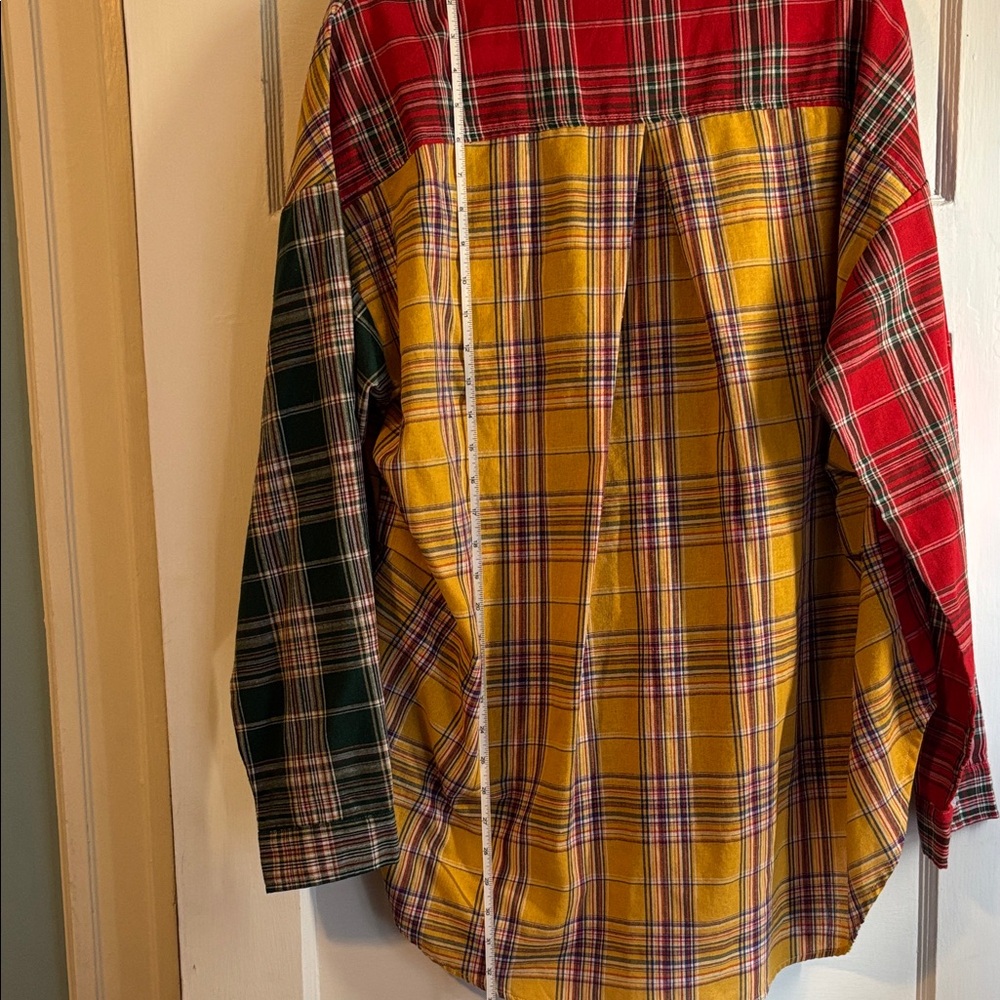 Fashion Nova Patchwork Plaid Button-Down Shirt - … - image 6